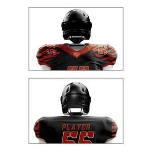 Uniforme de fútbol americano hecho a medida al mejor precio al por mayor transpirable de secado rápido diseño de talla grande equipo personalizado impresión por sublimación - Product Image 5