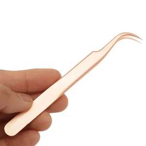 ชุดแหนบต่อขนตาแบบมืออาชีพ สีชมพูโรสโกลด์ สำหรับวันวาเลนไทน์ สีสั่งทำได้ ทนทาน แม่นยำ ด้ามจับทรงเพชร - Product Image 3