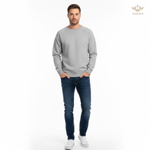 Sudadera de cuello redondo para hombre de alta calidad, Jersey informal de manga larga, mezcla de algodón, ropa de calle de lana cálida, ropa de invierno al por mayor OEM - Product Image 2