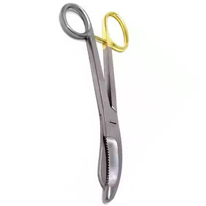 Ciseaux à pansement TC BRUNS de qualité supérieure courbés 24.0 cm ciseaux chirurgicaux en acier inoxydable ciseaux de coupe en plâtre poignée en or - Product Image 5