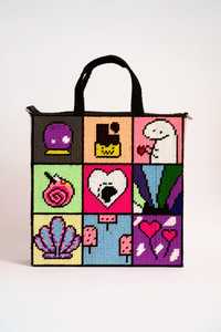 Sac à main décontracté en verre multicolore certifié MS Handicraft, avec poignée en perles, fait à la main en Inde, forme personnalisée, baguette - Product Image 5