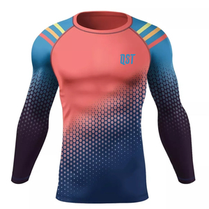 Logotipo personalizado BJJ Jiu Jitsu Kimono Rash Guard Mangas completas MMA Sublimación Impreso Estiramiento para boxeo Servicio OEM disponible - Product Image 4