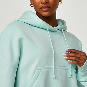 2025 chándales de invierno de alta calidad sólidos para mujeres adultas logotipo personalizado transpirable con capucha 100% traje de sudor de algodón - Product Image 6