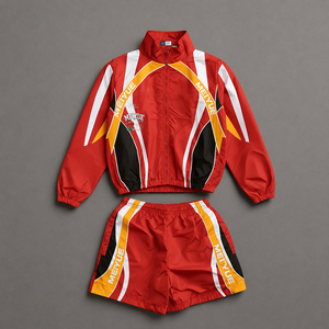 Custom Windbreaker Shorts and Jacket Set for Summer Breathable Windbreaker Men Sets Nylon Zip up Digital Print <strong>Tracksuit</strong> - Product Image 3