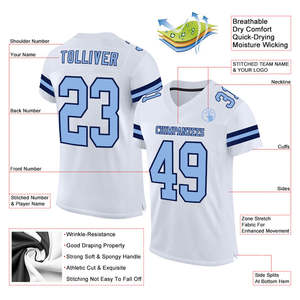 Jersey de fútbol americano personalizable para jóvenes, duradero, transpirable para la escuela, partido, Club, entrenamiento, juegos de Práctica, uniforme de estilo profesional - Product Image 6