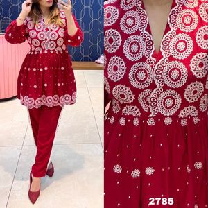 Caftan Plazzo en coton à imprimé floral pour femmes, ensemble décontracté dernier cri, coupe ample, robe imprimée à la main, débardeur OEM disponible - Product Image 4