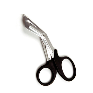 Tijera de vendaje de primeros auxilios, tijeras quirúrgicas universales de acero inoxidable con mango de plástico negro - Product Image 3