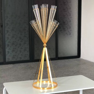 Florero de metal de lujo para el hogar, hotel, boda, decoración, florero de metal de Wolerer indio - Product Image 1