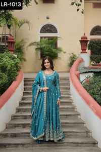 Designer Indian Pakistani Salwar Kameez Bollywood Dress Party Wear Suit Wedding and <b>Festival</b> Wear Embroidery Work Salwar Kameez - Product Image 6