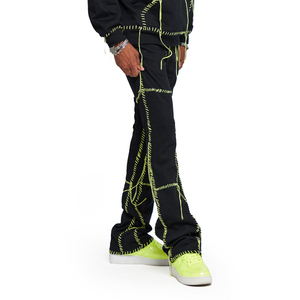 Survêtements deux pièces en polaire écologique pour hommes, chauds et à la mode, survêtement de maternité d'hiver uni avec logo personnalisé - Product Image 5