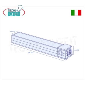 Vitrina Refrigerada de ABS para Mostrador, 1830x330 mm, Equipo de Cocina Comercial - Product Image 2