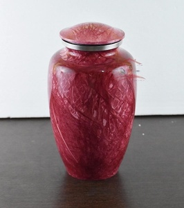 Grande urne magnifiquement fabriquée à la main de couleur marron rouge pour cendres humaines adulte-belles urnes funéraires commémoratives-boîte à cendres pour adultes - Product Image 5