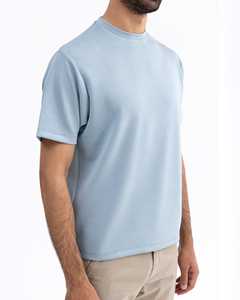 Camiseta de algodón 100% con cuello redondo personalizada de alta calidad de peso pesado, Camiseta de algodón de gran tamaño con logotipo personalizado para hombres de alta calidad - Product Image 4