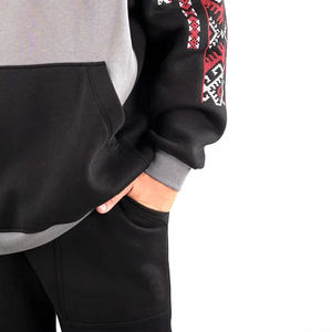 เสื้อฮู้ดปักลายสำหรับผู้ชายเสื้อมีฮู้ดแขนยาวทำจากผ้าฝ้าย100% ดีไซน์ใหม่ - Product Image 2