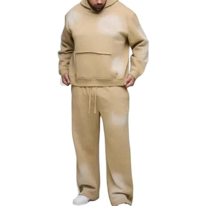 Ensemble deux pièces, couleurs personnalisées, impression numérique, broderie de logo, streetwear respirant, survêtement OEM personnalisé, polyester/coton, lavage à l'acide - Product Image 5