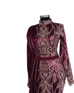 Elegant Anti-Static Women's Long Formal Evening Gown Hand-<b>Beaded</b> Floor-Length Dress with Natural <b>Waist</b> for Party Prom Wedding - Product Image 2