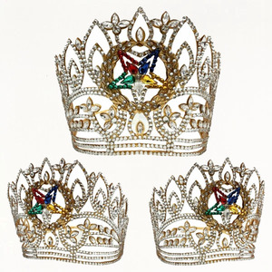 Corona Ajustable de Plata con Pedrería para Gran Matrona de la Orden de la Estrella de Oriente (O.E.S.), Masonería |   Proveedor de Coronas Masónicas, Metal Religioso - Product Image 2