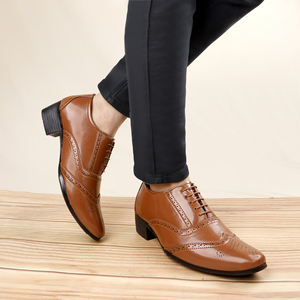 <span class=keywords><strong>5</strong></span> <span class=keywords><strong>Cm</strong></span> / 2 pollici altezza altezza uomini guadagno di lusso Brogue vegano pelle stringata scarpe con OEM disponibili
