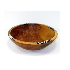 Tazón de madera decorativo moderno para utensilios de cocina, productos más vendidos, patrones redondos y ovalados, precios al por mayor por Aaliyan Impex - Product Image 1