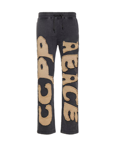 Pantalones de chándal acampanados con lavado ácido de alta calidad para hombre, pantalones para correr con parche bordado desgastado, logotipo personalizado apilado para invierno - Product Image 4