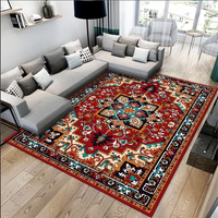 Tapis moderne abstrait en velours cristal, grand format, personnalisé à pois, avec envers moelleux, pour la maison, les galeries et les cafés