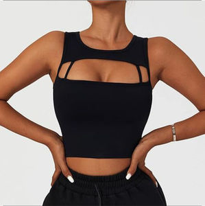 Sujetador deportivo de alto impacto sin costuras para mujer Conjunto de Yoga de compresión de gimnasio que absorbe la humedad de secado rápido - Product Image 3