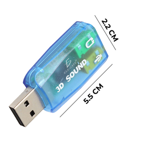 การ์ดเสียงภายนอก USB ระดับมืออาชีพ 5.1 แชนแนล อินเทอร์เฟซเสียงดิจิตอล 3 มิติ พร้อมไมโครโฟนสำหรับพีซีและแล็ปท็อป - Product Image 6