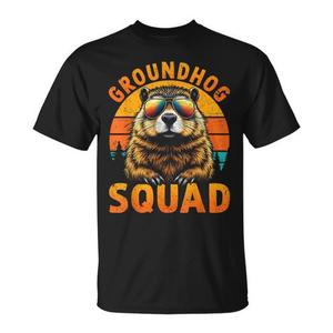 Happy Groundhog Day 2025 Kid <b>T</b>-<b>Shirt</b> From the Groundhog Squad-<b>Fun</b> Promotional <b>Shirt</b> - Product Image 1