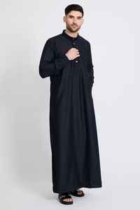 Venta al por mayor estilo marroquí Thobe para hombres algodón transpirable ropa musulmana personalizable para oración y servicios islámicos - Product Image 5