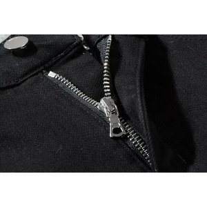 Prix d'usine, denim personnalisé de haute qualité, jeans strass décontractés, rue hip hop déchiré en détresse sous le pantalon strass - Product Image 3