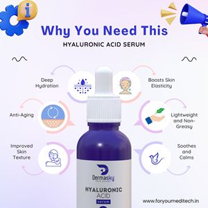 เซรั่มไฮยาลูโรนิกบริสุทธิ์สำหรับผิวชุ่มชื้นและเรียบเนียนเซรั่มความงามสำหรับผิวทุกประเภทของผิว30มล. 100% - Product Image 2