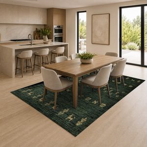 Tapis RUGS DEPOT LXDP-0981, tapis d'appoint en chenille noir charbon, imprimé numérique oriental traditionnel, lavable en machine, antidérapant, vente en gros - Product Image 4