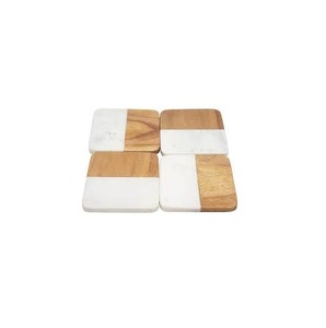 Table Ware <b>Marble</b> And Wood Coaster for Bar Hotel Home Table Use Creative <b>Marble</b> Wood Round Coaster Customize Cup Coaster - Product Image 4