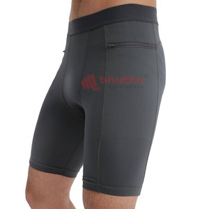 Pantalones cortos de compresión con logotipo personalizado más vendidos, Joggers de malla con patrón sólido para entrenamientos de gimnasio Fitness, equipo de entrenamiento atlético teñido liso - Product Image 3