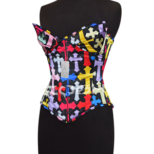 Corsets à imprimé sublimé avec fermeture à boucle avant - Product Image 4
