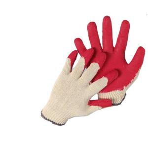 Guantes de algodón/CVC recubiertos de látex, tejidos en la muñeca, con puño elástico, textura lisa/ligeramente arrugada, parte trasera transpirable para construcción - Product Image 6