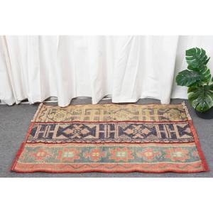 Vintage 18x29ft Turkish Bohemian <b>Wool</b> Area Rug Classic <b>Red</b> & Green Patchwork Design for Entryway 4m Width Latex Backed - Product Image 2