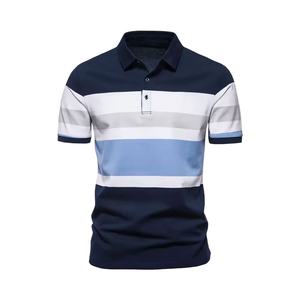 Polo en coton grande taille pour hommes - Confortable, respirant, motif uni avec impression de logo, manches courtes, nouveau style 2026 - Product Image 2