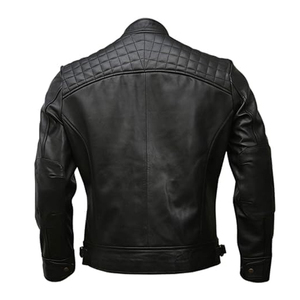 Chaqueta de motorista de cuero con capucha de alta calidad Hector Brown, cuello levantado personalizable, temporada de invierno, ¡elección perfecta! - Product Image 2