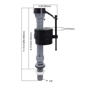 Top bán có thể điều chỉnh nhà vệ sinh bể nước solenoid van Fill dưới đầu vào van Fill cho phòng tắm closestool nhà vệ sinh - Product Image 5