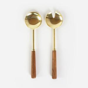 Premium Rose Gold Stainless Steel Salad Server Set, Metal Serving <b>Spoon</b> & Fork for Dining <b>Table</b>, Hotels, Restaurants & Events - Product Image 4