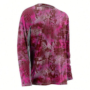 Camiseta Deportiva de Manga Corta para Hombre, Negra y Verde, con Estampado por Transferencia de Calor, Spandex/Poliéster, Secado Rápido, Antibacteriana, Transpirable, para Pesca - Product Image 3