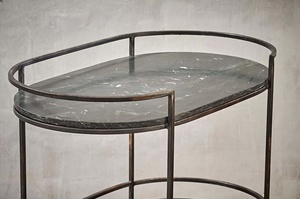 Two tier Marble Iron Drink Side Table Modern Metal <b>Stool</b> High Quality Commercial Buyers Hot Selling Best 2022 Moradabad Export - Product Image 4