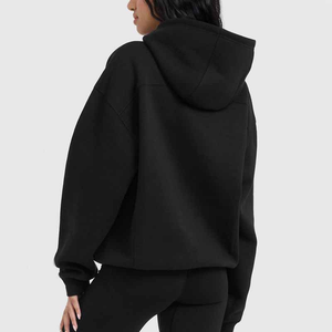 Novedad, Sudadera Extra Grande para Mujer, Gruesa, 100% Poliéster, Informal, Bordada, con Hombros Caídos, Mangas Largas, Estampado para Invierno - Product Image 6