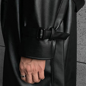 Top Trending Genuine <b>Leather</b> Men's Long Coat Premium <b>Winter</b> Outerwear Slim Fit Designer Fashion <b>Jacket</b> - Product Image 6