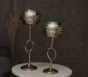 Bougeoir en aluminium plaqué argent à une tête de dernière conception pour la maison et les fêtes de mariage avec des finitions et de haute qualité - Product Image 5