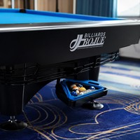 Table de billard américaine 9 pieds en bois massif avec plateau en ardoise de qualité supérieure, personnalisable pour tournois de club, vente en gros