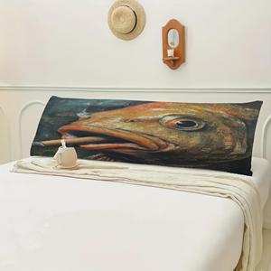 Almohada con estampado abstracto de pez ahumado - Diseño moderno con efecto de humo, 18"x18" - 45x45 cm - Product Image 5