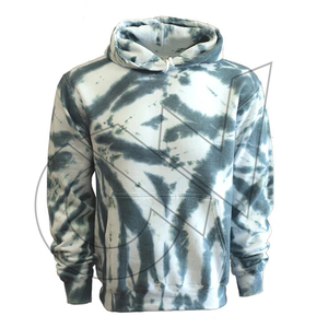 Personnalisé de haute qualité 100% coton polaire écologique mode rue pull à capuche hommes cravate-teint à capuche col fermeture éclair hiver - Product Image 5