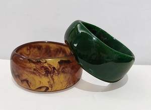 ชุดกำไลข้อมือเรซิ่นแก้วทอมือ UnfoldSelf กันน้ำ สีน้ำตาล/เขียว แฟชั่นโดดเด่นสำหรับงานแต่งงาน สำหรับผู้หญิง/เด็กผู้หญิง - Product Image 5